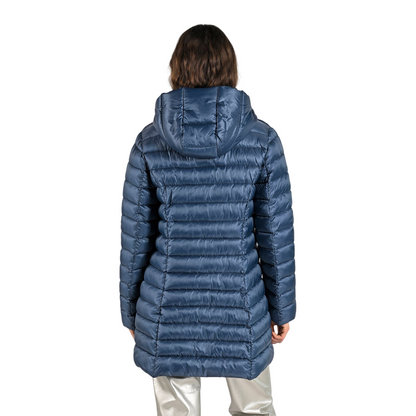 Canadian giubbotto lungo da donna con cappuccio Teslin recycled CN.G224204WRE/DKDEN blu denim