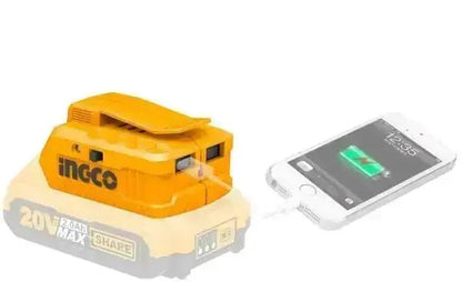 Ladegerät zwei USB-Ausgänge 20V Universal-Akkusystem P20S Ingco