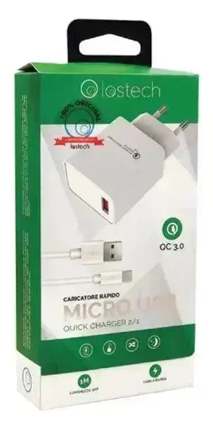 2-in-1 Schnellladegerät, 1 m, Micro-USB