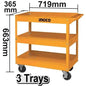 INGCO 3-Tier Empty Tool Cart: Organization and Practicality