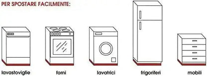 Carrello elettrodomestici estensibile