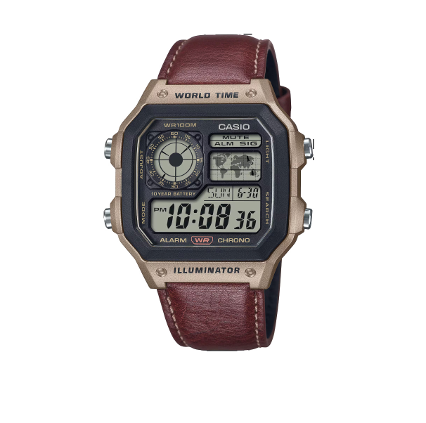 Casio AE-1200WHL-5A – Orologio Digitale Uomo Vintage con Cinturino in Pelle