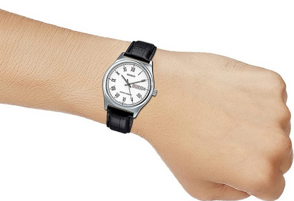 Orologio Casio LTP-V006L-7B, Casio Donna Pelle Nero Analogico