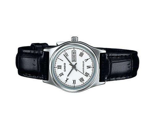 Orologio Casio LTP-V006L-7B, Casio Donna Pelle Nero Analogico