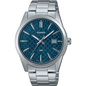 Men's Casio MTP-VD03D-2A Stainless Steel Blue Dial Elegant Watch
