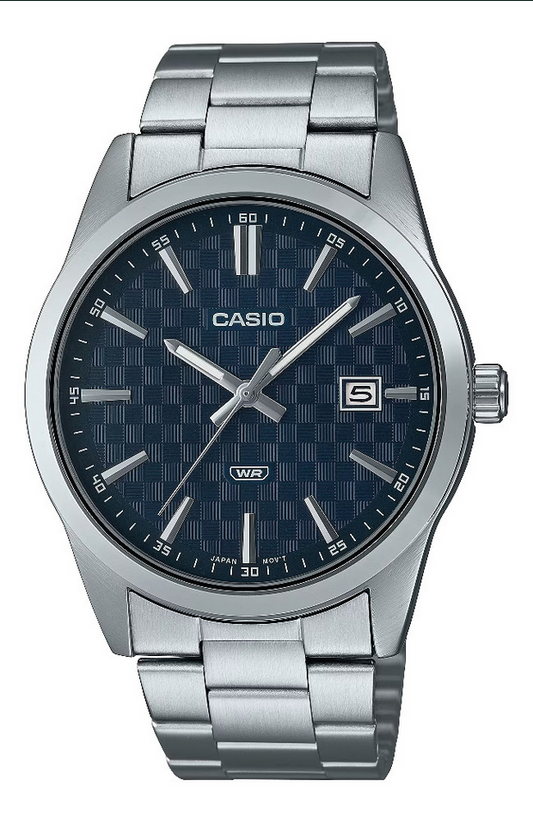 Casio MTP-VD03D-2A – Orologio Uomo Analogico Acciaio Quadrante Blu