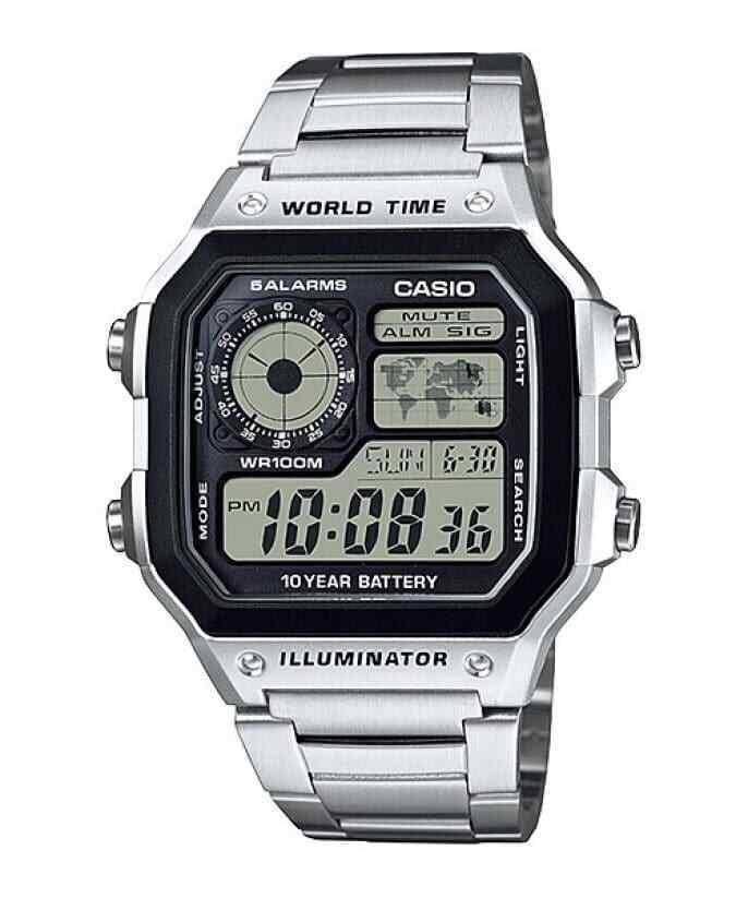 Casio AE-1200WHD-1A Orologio Uomo Digitale Vintage Acciaio