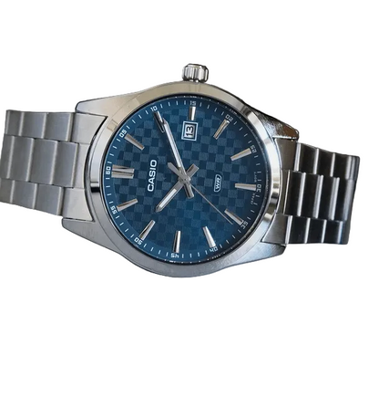 Orologio Uomo Casio MTP-VD03D-2A Acciaio Quadrante Blu Elegante