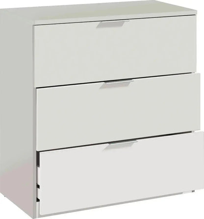 Kommode mit 3 Schubladen, weiß 77x38x80h