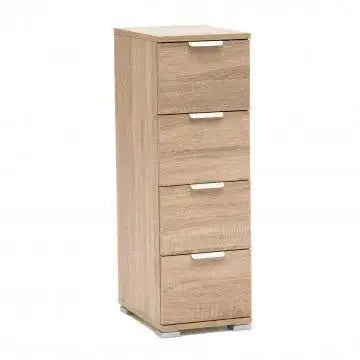Cassettiera 4 Cassetti Naturale - Dimensioni: cm 27 x 38 x 85 h