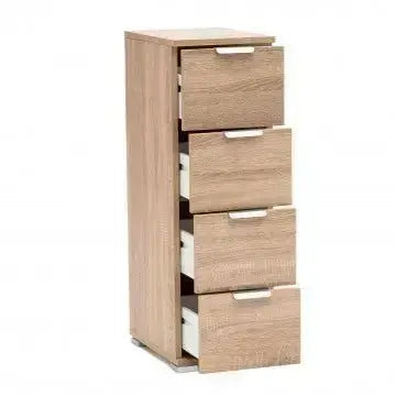 Cassettiera 4 Cassetti Naturale - Dimensioni: cm 27 x 38 x 85 h