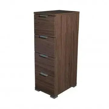 Cassettiera 4 Cassetti Tinta Noce - Dimensioni: cm 27 x 38 x 85 h