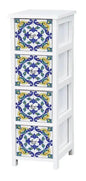 4-drawer chest 20.5x28x71h Vietri decoration