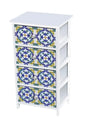 Chest of 4 drawers 40x30x71h Vietri decoration