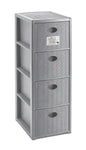 4-drawer chest Elegance 30x40x80 cm grey