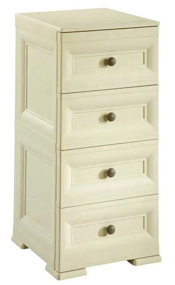 Kommode 4 Schubladen Tontarelli 40x43x85,5 Angora