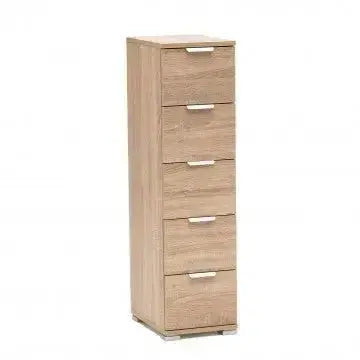 Kommode mit 5 Schubladen, Natur – Maße: 45 x 38 x 85 cm (H)