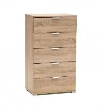Cassettiera 5 Cassetti Naturale - Dimensioni: cm 60 x 38 x 103 h