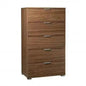Chest of Drawers with 5 Drawers Walnut Stain - Dimensions: 60 x 38 x 103 h cm