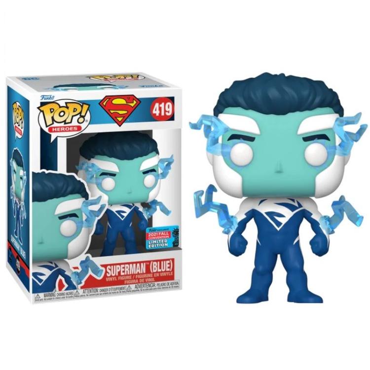 Funko Pop! DC Heroes (419) Superman (Blau) 2021 Fall Convention Limited Edition