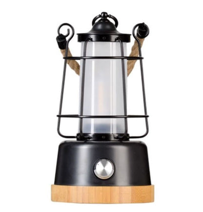 LED-Retro-Laterne, dimmbar, CCT, wiederaufladbar, Hanf/Bambus, Campinglicht