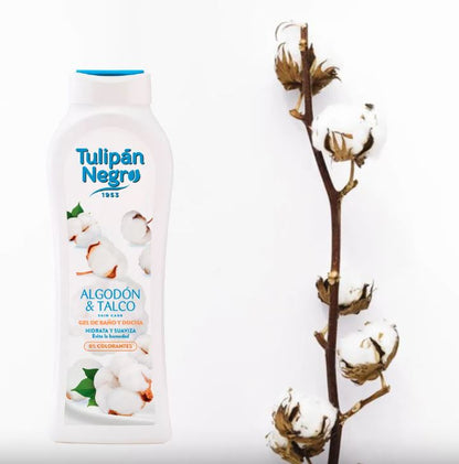 Tulipan Negro Shower Gel Bagno Crema Doccia (Cotone E Talco) Bagnoschiuma 650Ml