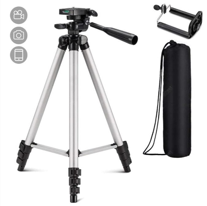STATIV DREIBAK SMARTPHONE-STATIV KAMERA CAMCORDER ALUMINIUM + TASCHE