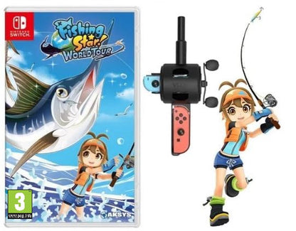 Reel Fishing Rod Bundle mit Fishing Star World Tour Nintendo Switch Angelrute
