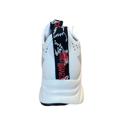 Cavalli Class Sport sneakers casual da donna con zeppa S00CW8635 100 bianco