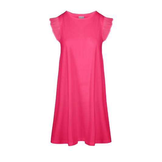 Censured abito corto da donna con maniche voulant AWC273TJSGE 119 orchidea