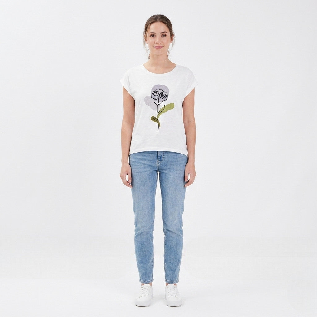 Censured T-shirt Donna Cotone Off White - TWC821 JLU6 01
