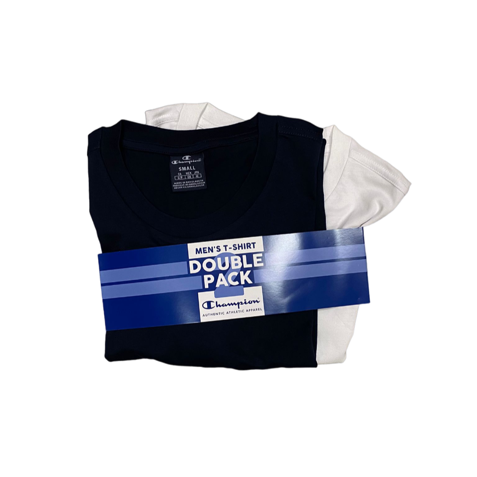 Champion 2 magliette manica corta da uomo 219844 bianco nero