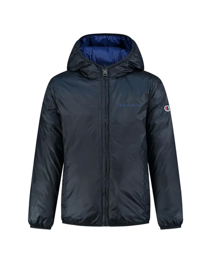 Champion Giubbotto con cappuccio reversibile 306570 BS501 blu-azzurro