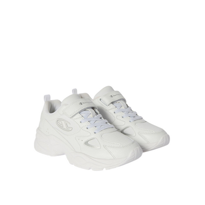 Champion Countess PU Low S33263-WW015 Bianco | Sneakers bambina comfort velcro scuola