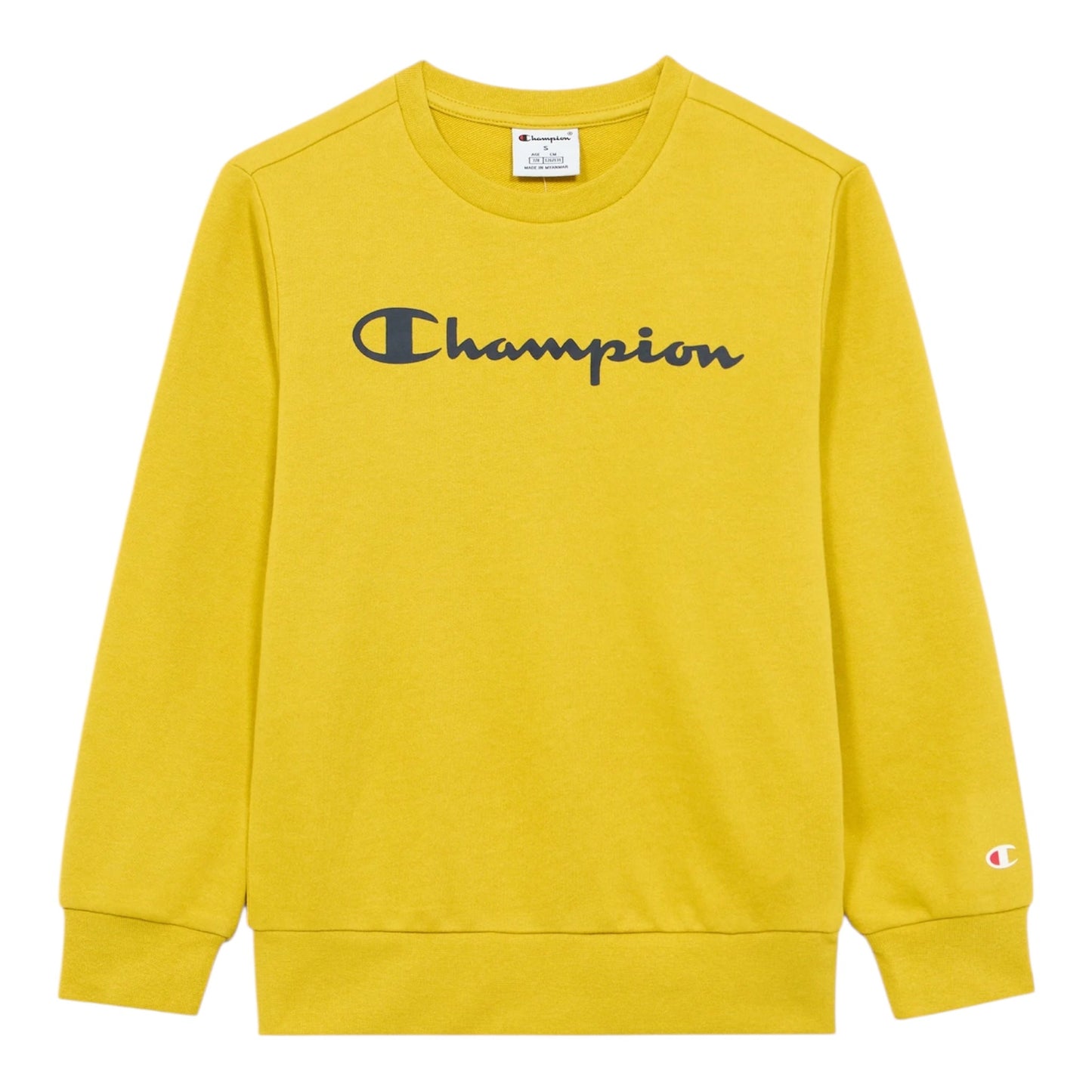 Champion Felpa Girocollo Junior 307359-YS170 Gialla Cotone