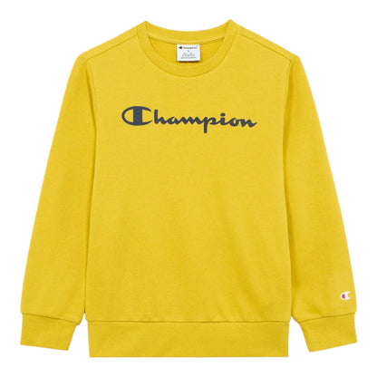Champion Felpa Girocollo Junior 307359-YS170 Gialla Cotone