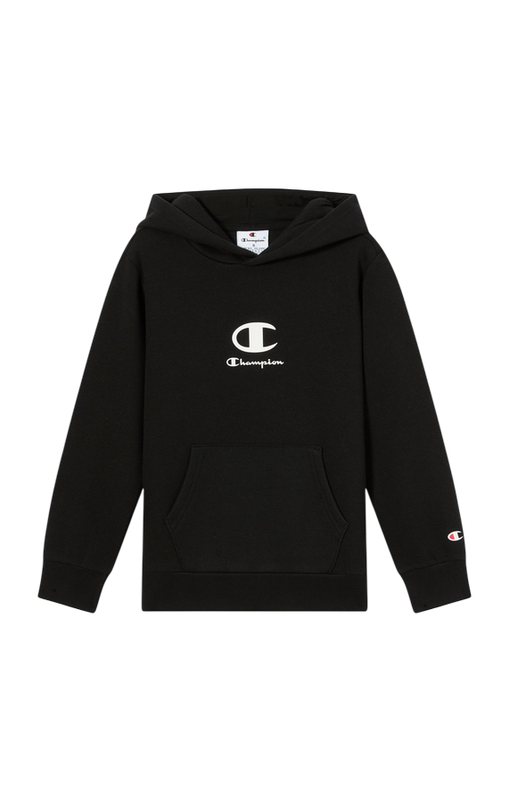 Champion Felpa Junior con Cappuccio 307395 KK001 - Hoodie Bambini Nero