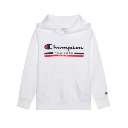 Champion Felpa con cappuccio da ragazzi 306837 WW001 bianco