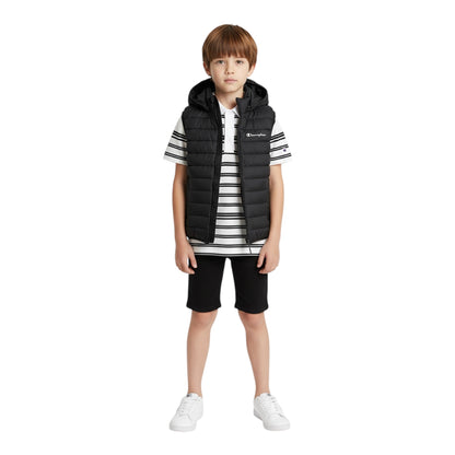 Champion Gilet con Cappuccio 307542 KK001 Junior Nero