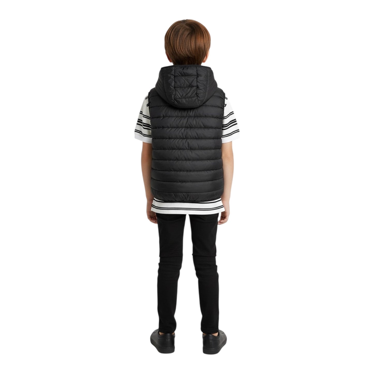 Champion Gilet con Cappuccio 307542 KK001 Junior Nero