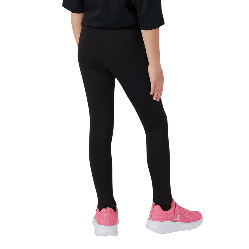 Champion Leggings Bambina Interno Felpato 405248 KK001 Nero - Comfort e Stile con Logo Script