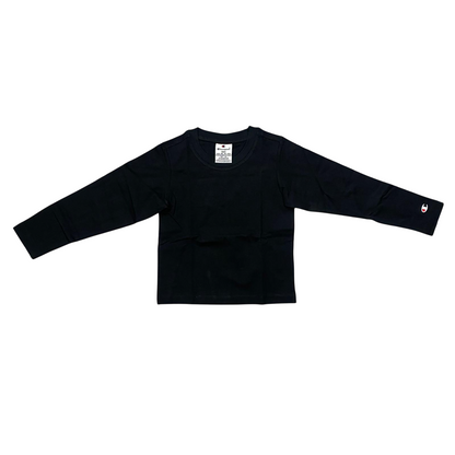 Champion Maglietta Manica Lunga Bambino 405254 WW056 Beige-Nero - Comfort e Stile Junior
