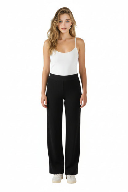 Champion Pantalone Wide Leg 118613 KK001 Donna Nero