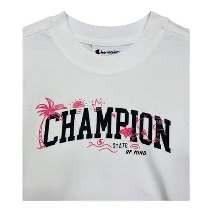 Champion T-shirt 405375 WW001 Junior Bianca