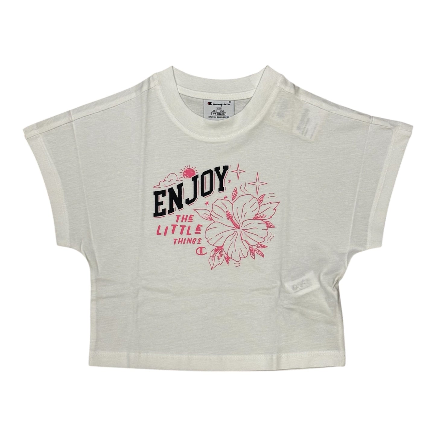 Champion T-shirt 405376 WW001 Junior Bianca