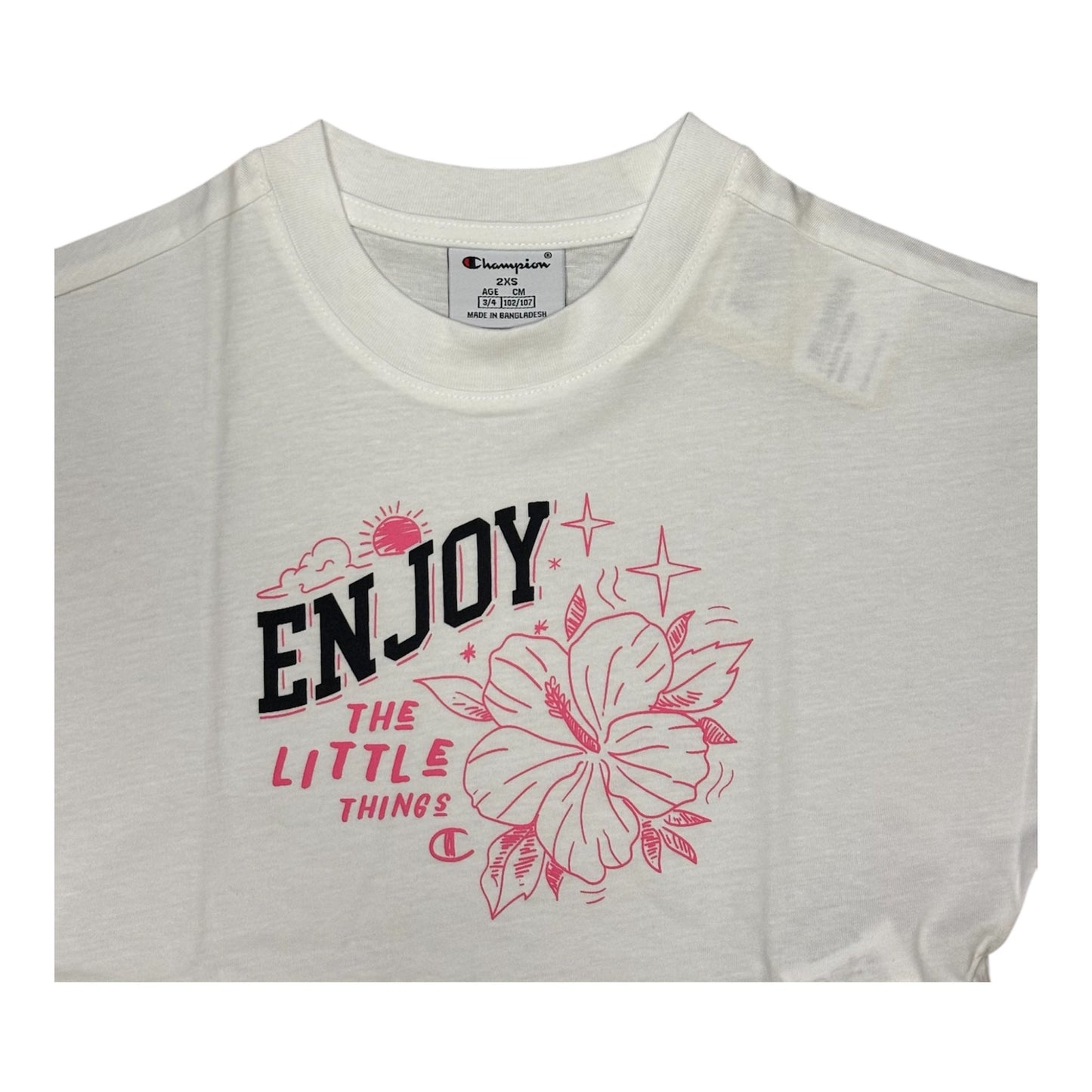 Champion T-shirt 405376 WW001 Junior Bianca