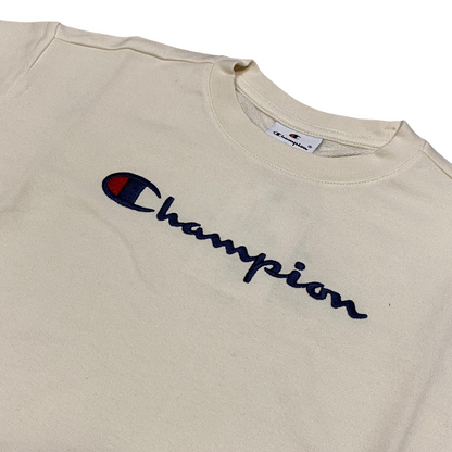 Champion felpa girocollo da ragazza 405086 YS141 sabbia