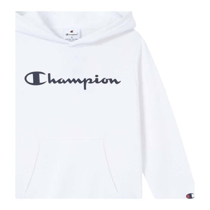 Champion Felpa Junior Cappuccio 307358-WW001 Bianca