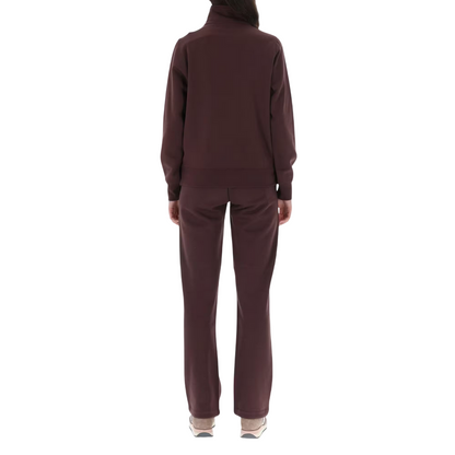Champion tuta sportiva da Donna 118290 MS571 marrone con logo dorato e tasca dotata di applicazione - Eleganza e comfort sportivo