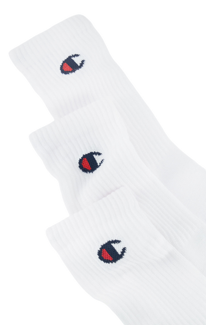 Champion Calza Sportiva di Media Altezza U24558 WW001 Bianco - Confezione 3 Paia